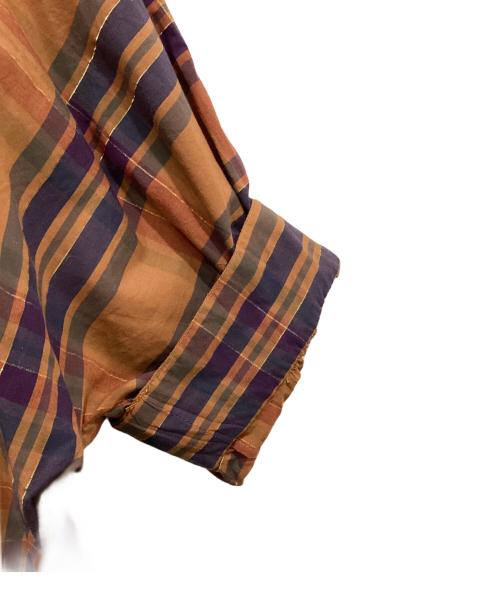 ne quittez pas（ヌキテパ）ne quittez pas (ヌキテパ) POPLIN CHECK EMB SHIRTS DRESS ブラウン サイズ:-の古着・服飾アイテム