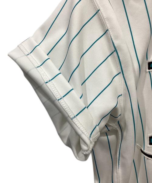 RUSSELL ATHLETIC（ラッセルアスレチック）RUSSELL ATHLETIC (ラッセルアスレチック) 90’s ベースボールシャツ ホワイト×グリーン サイズ:48の古着・服飾アイテム
