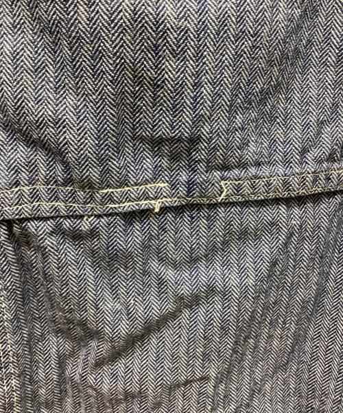 POST O'ALLS（ポストオーバーオールズ）POST O'ALLS (ポストオーバーオールズ) ヘリンボーンデニムオーバーオール インディゴ サイズ:Mの古着・服飾アイテム