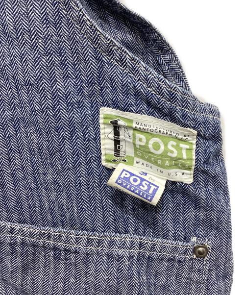 POST O'ALLS（ポストオーバーオールズ）POST O'ALLS (ポストオーバーオールズ) ヘリンボーンデニムオーバーオール インディゴ サイズ:Mの古着・服飾アイテム