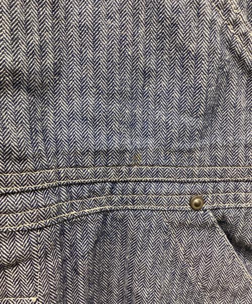 POST O'ALLS（ポストオーバーオールズ）POST O'ALLS (ポストオーバーオールズ) ヘリンボーンデニムオーバーオール インディゴ サイズ:Mの古着・服飾アイテム