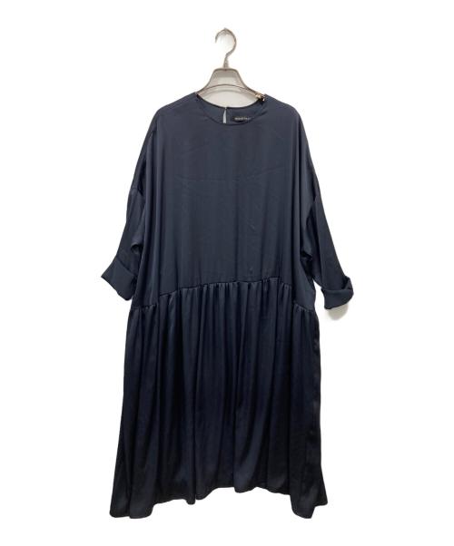 mizuiro-ind（ミズイロインド）mizuiro-ind (ミズイロインド) サテンワンピース ネイビー サイズ:FREEの古着・服飾アイテム