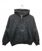 SUPREME×Y'S BY YOHJI YAMAMOTOシュプリーム×ワイズ バイ ヨウジヤマモト）の古着「25FW Zip Up Hooded Sweatshirt / ジップ アップ フード スウェットシャツ」｜ブラック