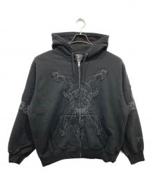 SUPREME×Y'S BY YOHJI YAMAMOTO（シュプリーム×ワイズ バイ ヨウジヤマモト）の古着「25FW Zip Up Hooded Sweatshirt / ジップ アップ フード スウェットシャツ」｜ブラック