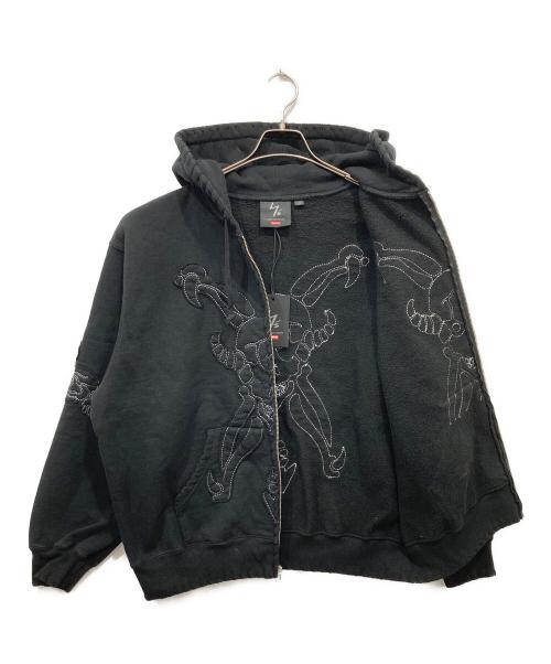 SUPREME（シュプリーム）SUPREME (シュプリーム) Y'S BY YOHJI YAMAMOTO (ワイズ バイ ヨウジヤマモト) 25FW Zip Up Hooded Sweatshirt / ジップ アップ フード スウェットシャツ ブラック サイズ:Mの古着・服飾アイテム