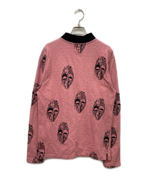 stussy（ステューシー）stussy (ステューシー) MASK LONG SLEEVE POLO ピンク サイズ:3の古着・服飾アイテム