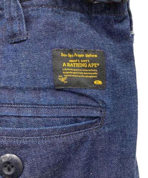 A BATHING APE（アベイシングエイプ）A BATHING APE (アベイシングエイプ) ハーフカーゴパンツ インディゴ サイズ:Lの古着・服飾アイテム