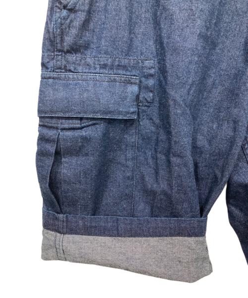 A BATHING APE（アベイシングエイプ）A BATHING APE (アベイシングエイプ) ハーフカーゴパンツ インディゴ サイズ:Lの古着・服飾アイテム