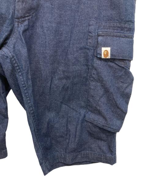 A BATHING APE（アベイシングエイプ）A BATHING APE (アベイシングエイプ) ハーフカーゴパンツ インディゴ サイズ:Lの古着・服飾アイテム