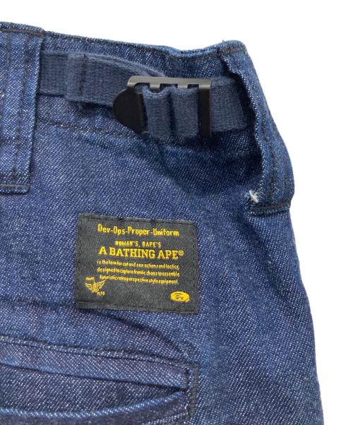 A BATHING APE（アベイシングエイプ）A BATHING APE (アベイシングエイプ) ハーフカーゴパンツ インディゴ サイズ:Lの古着・服飾アイテム