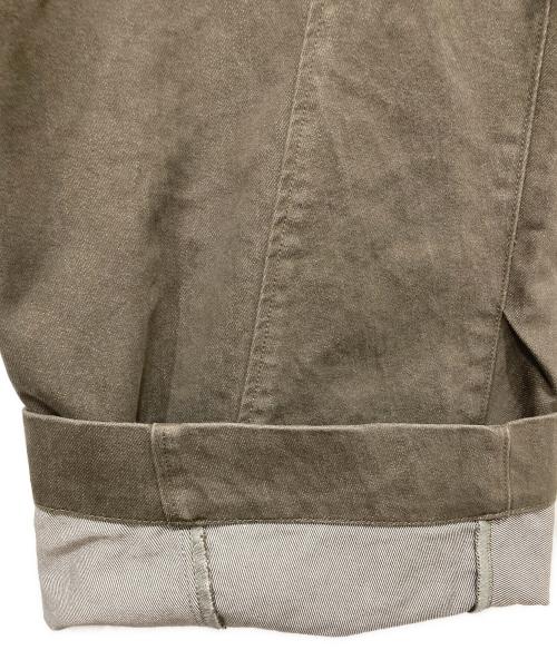 norybrand（ノーリーブランド）norybrand (ノーリーブランド) カーブフィットパンツ カーキ サイズ:Mの古着・服飾アイテム