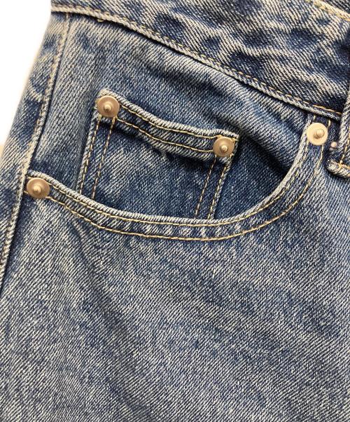 ronron（ロンロン）ronron (ロンロン) PATCH ROLL UP DENIM PANTS WHITE DOT インディゴ サイズ:Mの古着・服飾アイテム
