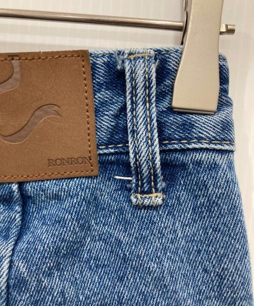 ronron（ロンロン）ronron (ロンロン) PATCH ROLL UP DENIM PANTS WHITE DOT インディゴ サイズ:Mの古着・服飾アイテム