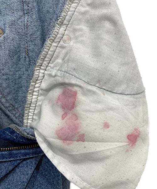 ronron（ロンロン）ronron (ロンロン) PATCH ROLL UP DENIM PANTS WHITE DOT インディゴ サイズ:Mの古着・服飾アイテム