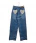 ronron (ロンロン) PATCH ROLL UP DENIM PANTS WHITE DOT インディゴ サイズ:M：5000円