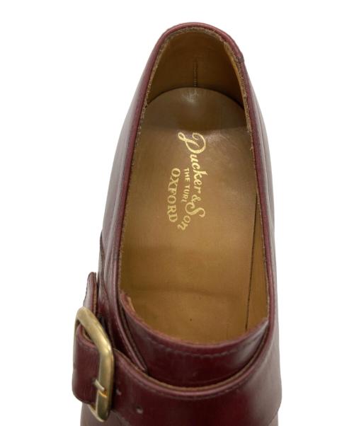Ducker & Son（ダッカー・アンド・サン）Ducker & Son (ダッカー・アンド・サン) モンクストラップシューズ ボルドー サイズ:6 1/2の古着・服飾アイテム