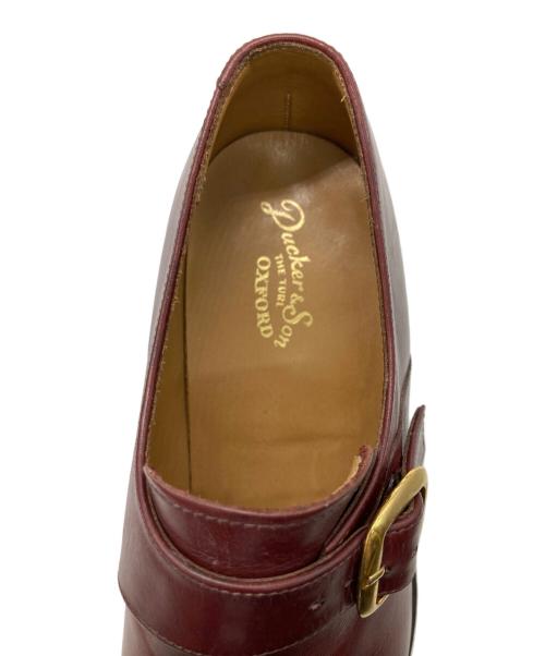 Ducker & Son（ダッカー・アンド・サン）Ducker & Son (ダッカー・アンド・サン) モンクストラップシューズ ボルドー サイズ:6 1/2の古着・服飾アイテム