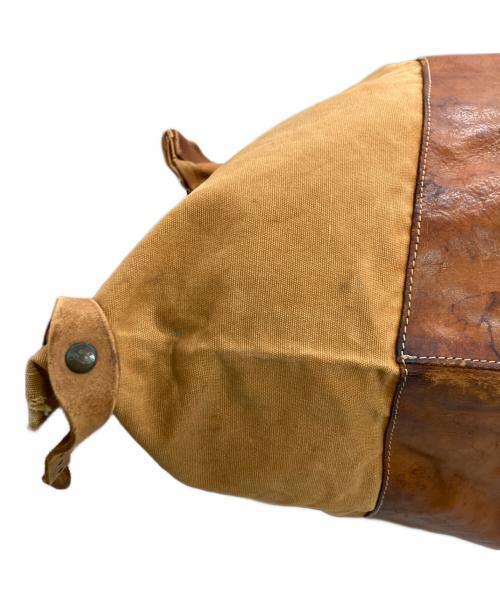 IL BISONTE（イル ビゾンテ）IL BISONTE (イル ビゾンテ) レザーキャンバス キャンディバッグ ブラウンの古着・服飾アイテム