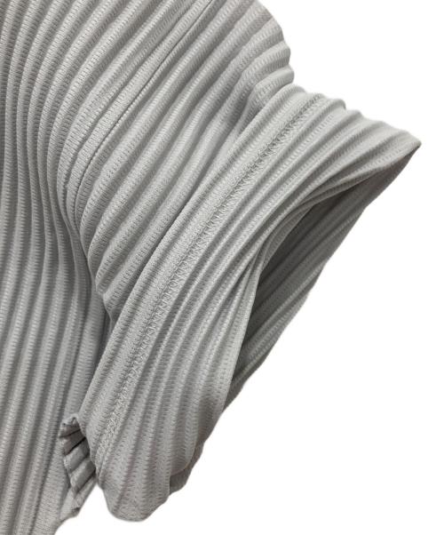 HOMME PLISSE ISSEY MIYAKE（オム プリッセ イッセイ ミヤケ）HOMME PLISSE ISSEY MIYAKE (オム プリッセ イッセイ ミヤケ) BASICS プリーツカットソー グレー サイズ:3 未使用品の古着・服飾アイテム