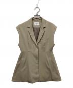 Ameriアメリ）の古着「PEPLUM JACKET」｜ベージュ