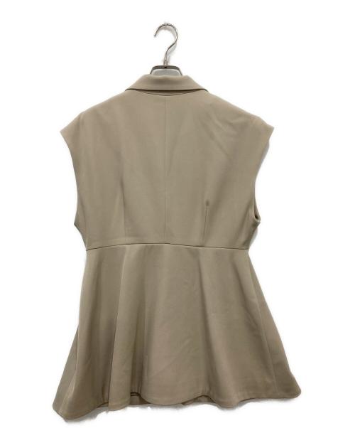 Ameri（アメリ）AMERI (アメリ) PEPLUM JACKET ベージュ サイズ:Sの古着・服飾アイテム