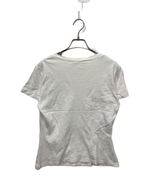 Christian Dior（クリスチャン ディオール）Christian Dior (クリスチャン ディオール) Vネック半袖Tシャツ デニムロゴT ホワイト サイズ:40の古着・服飾アイテム