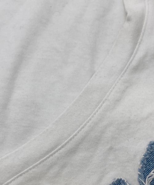 Christian Dior（クリスチャン ディオール）Christian Dior (クリスチャン ディオール) Vネック半袖Tシャツ デニムロゴT ホワイト サイズ:40の古着・服飾アイテム