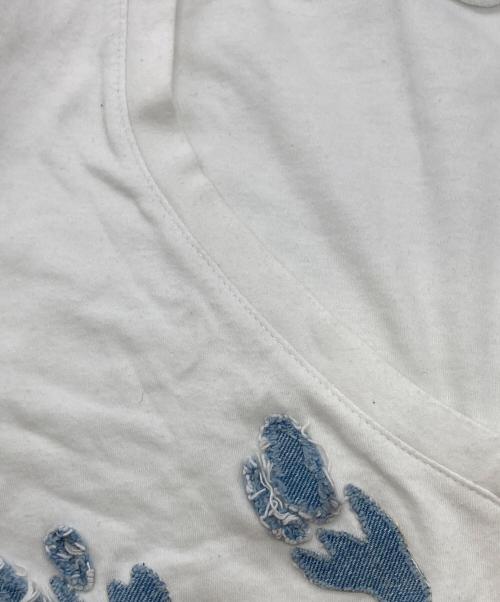 Christian Dior（クリスチャン ディオール）Christian Dior (クリスチャン ディオール) Vネック半袖Tシャツ デニムロゴT ホワイト サイズ:40の古着・服飾アイテム