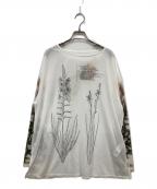 Ameriアメリ）の古着「花柄シアー長袖カットソー」｜ホワイト