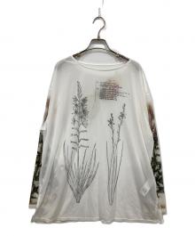 Ameri（アメリ）の古着「花柄シアー長袖カットソー」｜ホワイト