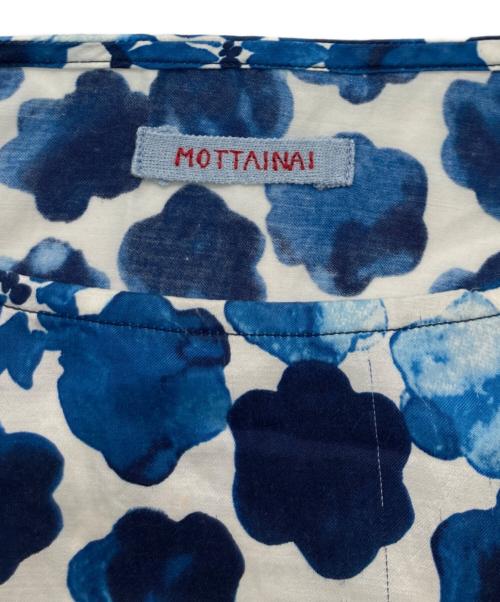 45rpm（45アールピーエム）45rpm (45アールピーエム) mottainai総柄長袖ブラウス ブルーの古着・服飾アイテム