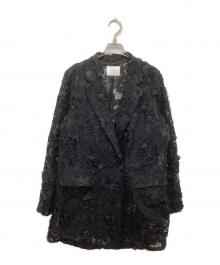 Ameri（アメリ）の古着「FLOWER MIX LACE SHEER JACKET」｜ブラック
