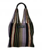 MARNIマルニ）の古着「フラワーカフェ トートバッグ」｜ブラック