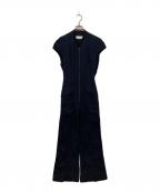 Mame Kurogouchiマメクロゴウチ）の古着「Viscose Hemp Sleeveless Jump Suit」｜ネイビー
