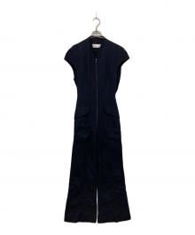 Mame Kurogouchi（マメクロゴウチ）の古着「Viscose Hemp Sleeveless Jump Suit」｜ネイビー