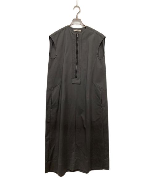 LOHEN（ローヘン）LOHEN (ローヘン) フロントZIPフォルムロングワンピース グレー サイズ:Freeの古着・服飾アイテム