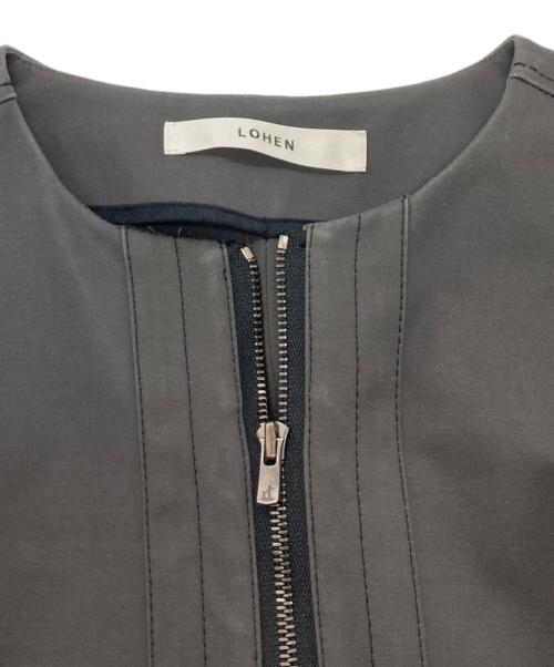LOHEN（ローヘン）LOHEN (ローヘン) フロントZIPフォルムロングワンピース グレー サイズ:Freeの古着・服飾アイテム