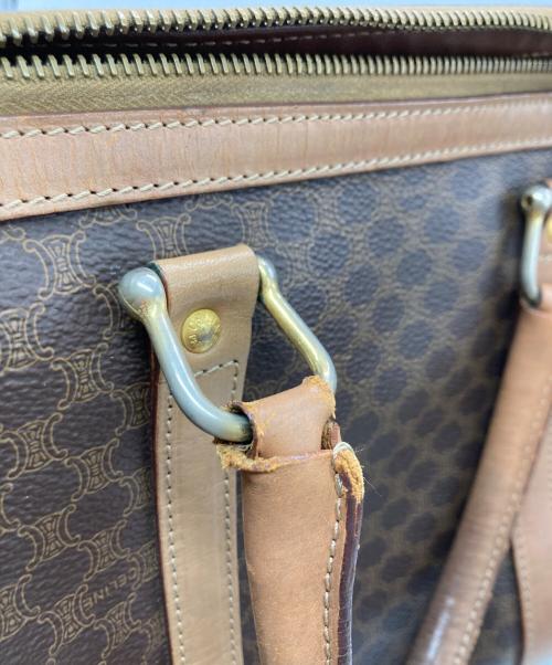 CELINE（セリーヌ）CELINE (セリーヌ) マカダムミニボストンバッグ ブラウンの古着・服飾アイテム