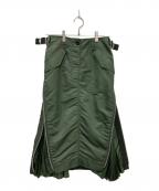 sacaiサカイ）の古着「Nylon Twill Mix Skirt」｜カーキグリーン