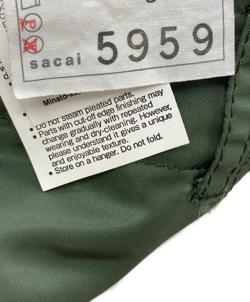 sacai（サカイ）sacai (サカイ) Nylon Twill Mix Skirt カーキグリーンの古着・服飾アイテム
