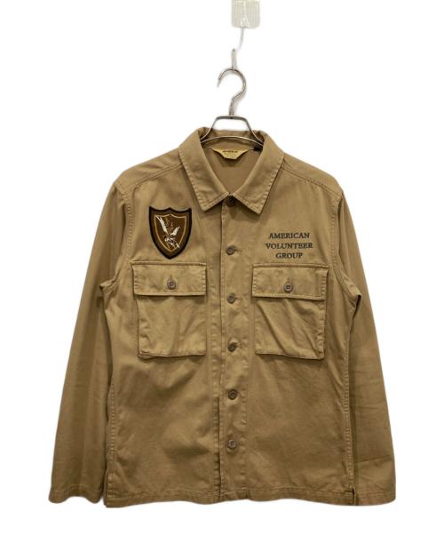 AVIREX（アヴィレックス）AVIREX (アヴィレックス) フライングタイガー ミリタリーシャツ ブラウン サイズ:Lの古着・服飾アイテム