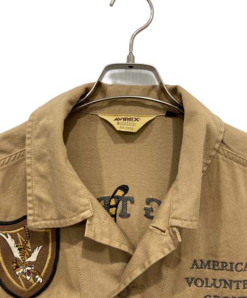 AVIREX（アヴィレックス）AVIREX (アヴィレックス) フライングタイガー ミリタリーシャツ ブラウン サイズ:Lの古着・服飾アイテム