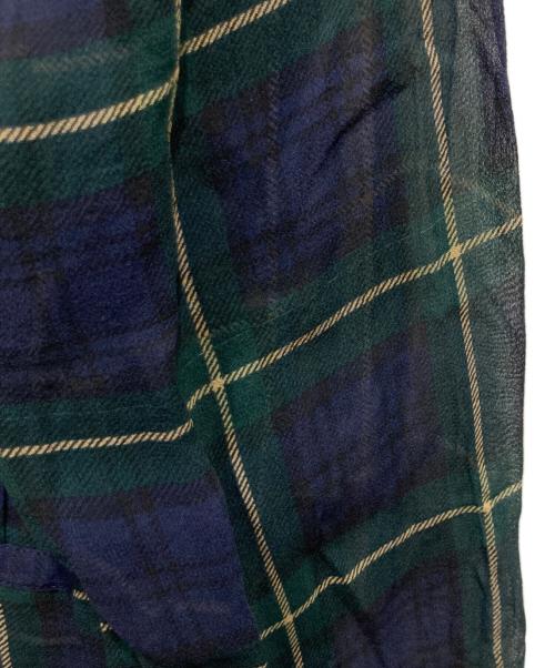 POLO RALPH LAUREN（ポロ・ラルフローレン）POLO RALPH LAUREN (ポロ・ラルフローレン) シルクシアーチェックシャツ グリーン×ネイビー サイズ:Mの古着・服飾アイテム