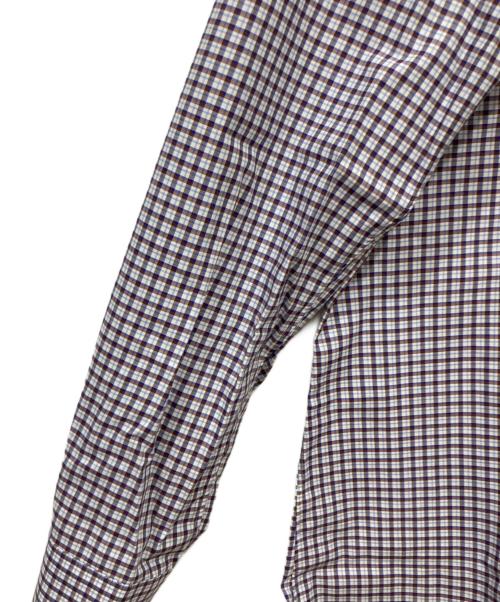 BORRELLI（ボレッリ）BORRELLI (ボレッリ) チェックシャツ ブルー×ブラウン サイズ:41/16の古着・服飾アイテム