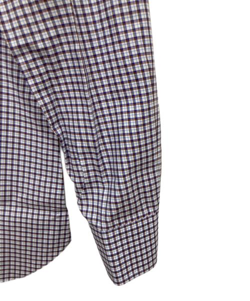 BORRELLI（ボレッリ）BORRELLI (ボレッリ) チェックシャツ ブルー×ブラウン サイズ:41/16の古着・服飾アイテム