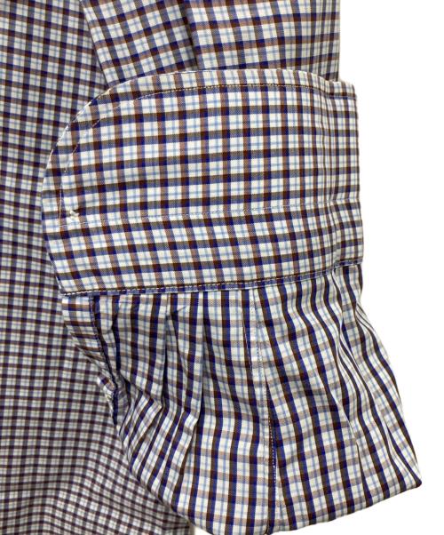 BORRELLI（ボレッリ）BORRELLI (ボレッリ) チェックシャツ ブルー×ブラウン サイズ:41/16の古着・服飾アイテム