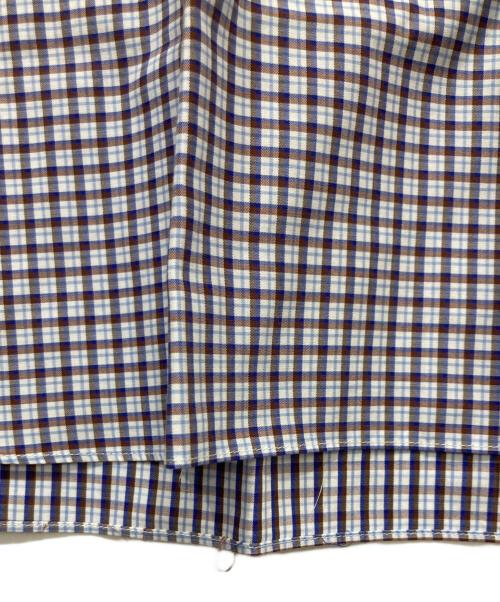 BORRELLI（ボレッリ）BORRELLI (ボレッリ) チェックシャツ ブルー×ブラウン サイズ:41/16の古着・服飾アイテム