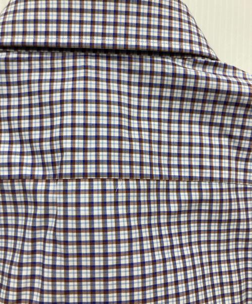 BORRELLI（ボレッリ）BORRELLI (ボレッリ) チェックシャツ ブルー×ブラウン サイズ:41/16の古着・服飾アイテム