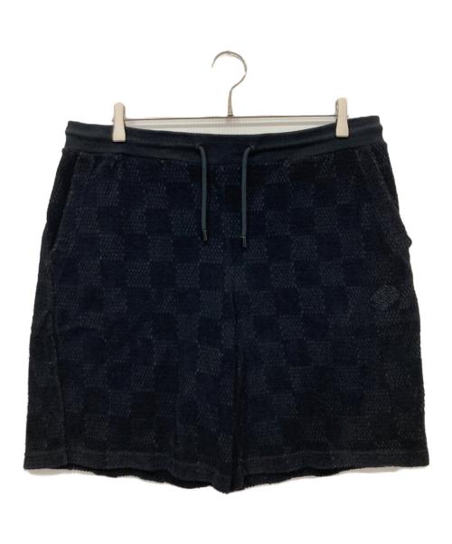 LOUIS VUITTON（ルイ ヴィトン）LOUIS VUITTON (ルイ ヴィトン) ダミエフレンチテリー コットンショーツ ブラック サイズ:Lの古着・服飾アイテム