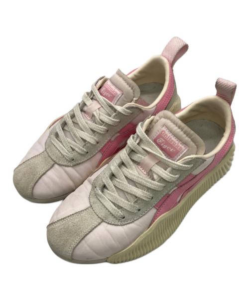 Onitsuka Tiger（オニツカタイガー）Onitsuka Tiger (オニツカタイガー) ACROMOUNT ベージュ×ピンク サイズ:23ｃｍの古着・服飾アイテム